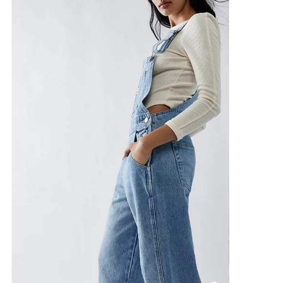 Free People Light Blue Women's Denim Overalls - Picture 4 of 16